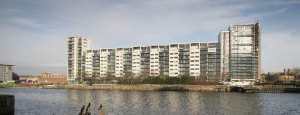 Lancefield Quay from south bank